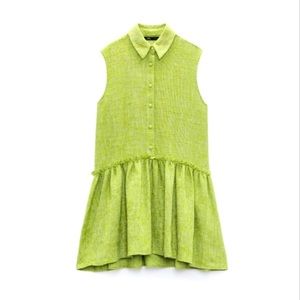 ZARA Green Tweed Mini